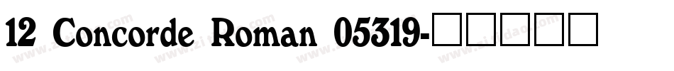 12 Concorde Roman 05319字体转换